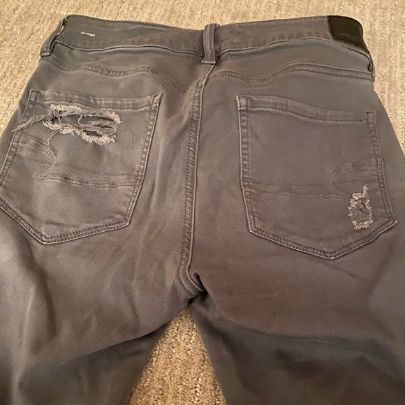 American Eagle Hi-Rise Jeggings size 6 in grey - Picture 3 of 5